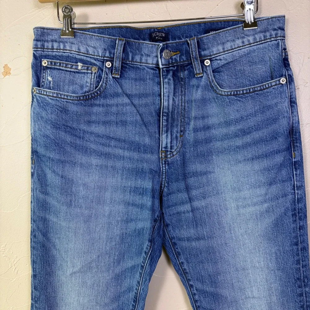 J Crew Flex Straight Leg Jeans Mens 33x30 Blue Medium Wash Denim Casual